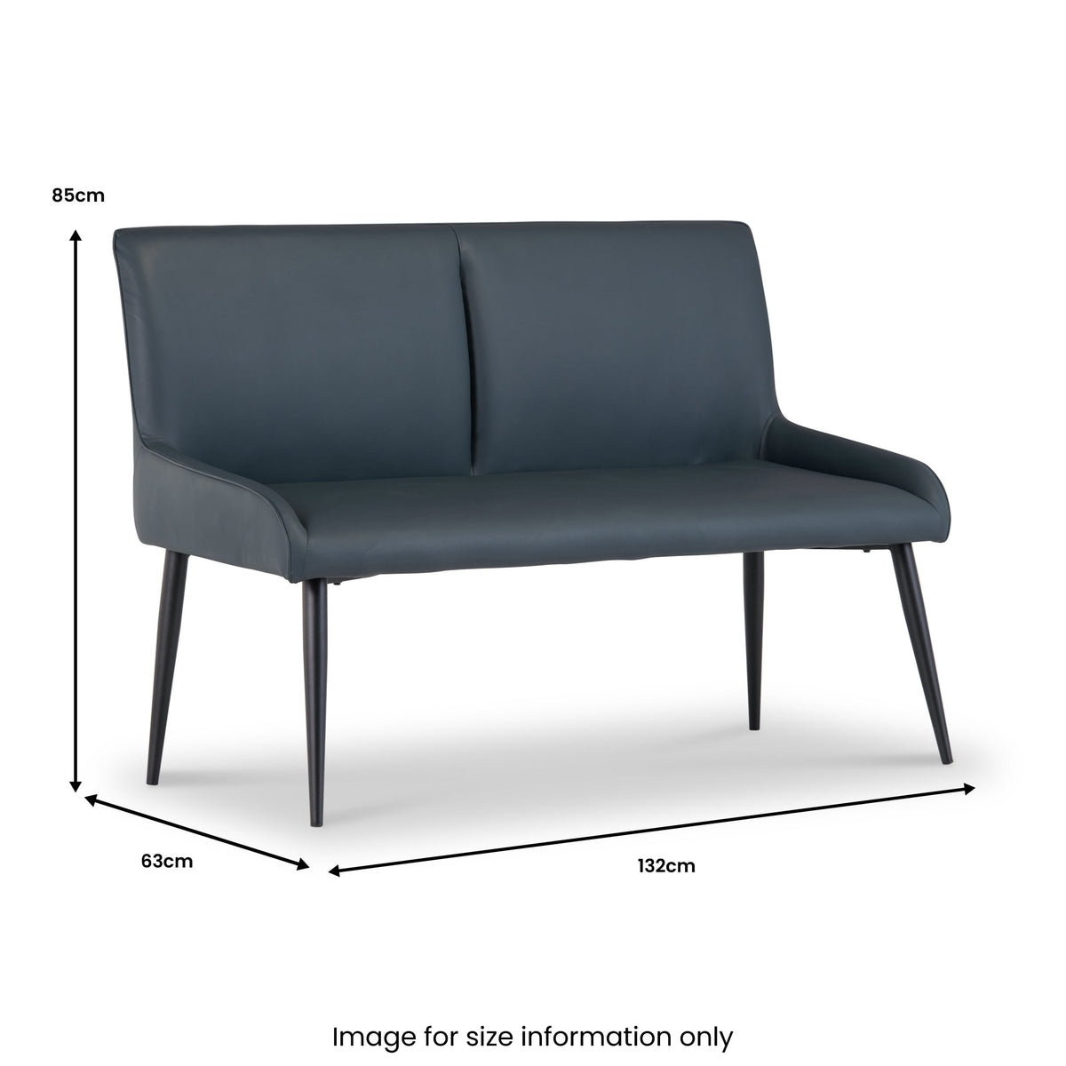Rolf Faux Leather Curved Dining Bench