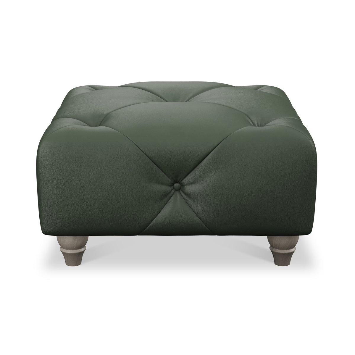 Everett Leather Button Top Footstool