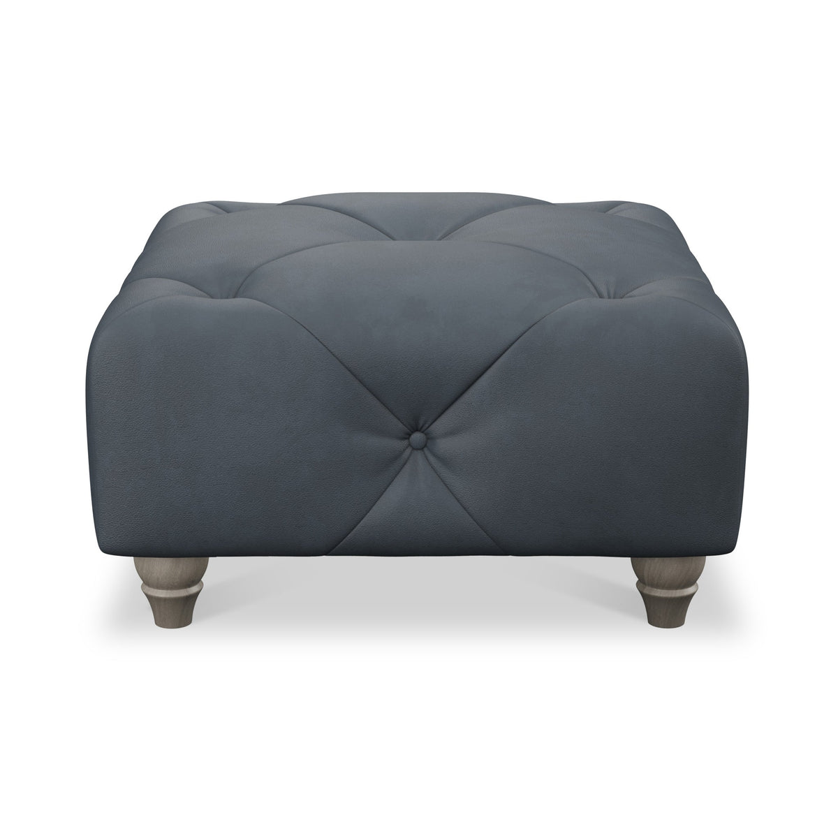 Everett Leather Button Top Footstool