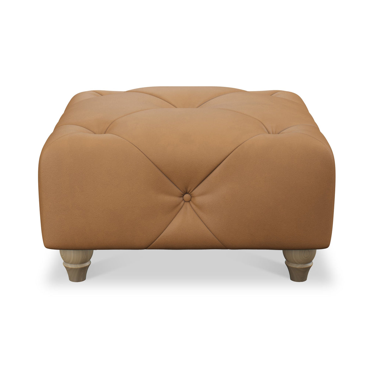 Everett Leather Button Top Footstool