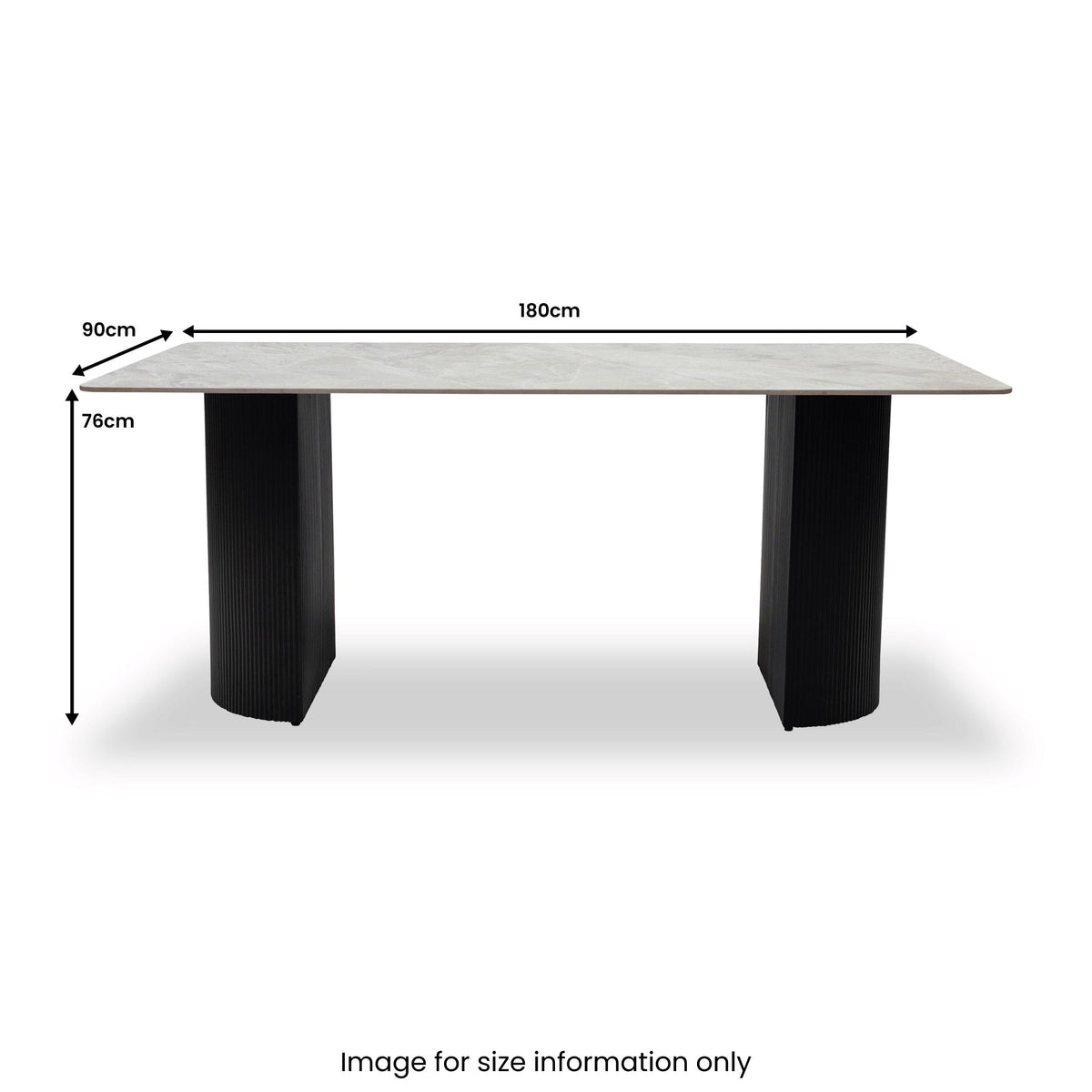 Eliyah 180cm Sintered Stone Dining Table