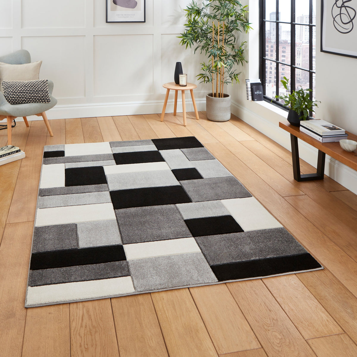 Regis Geometric Cube Rug