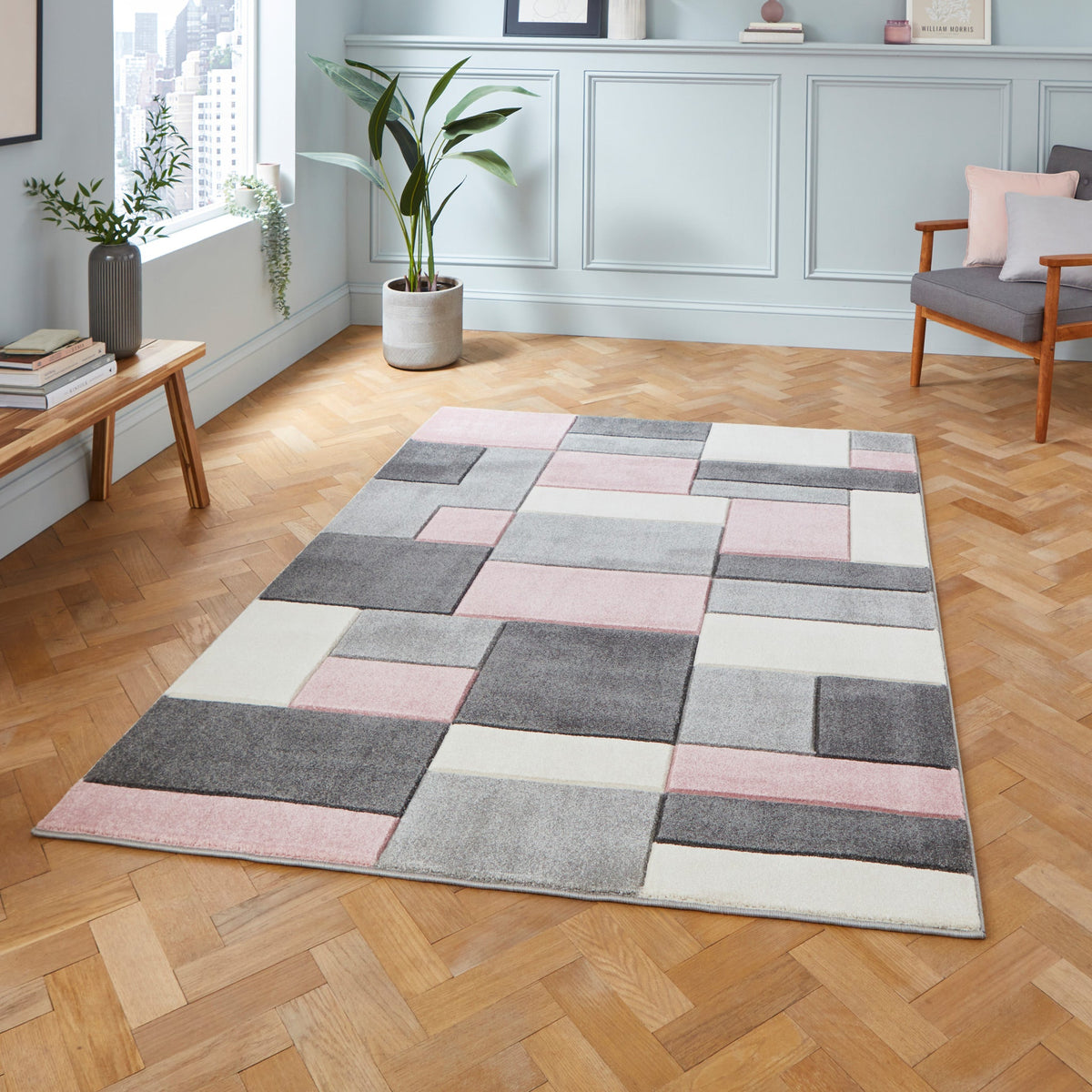 Regis Geometric Cube Rug