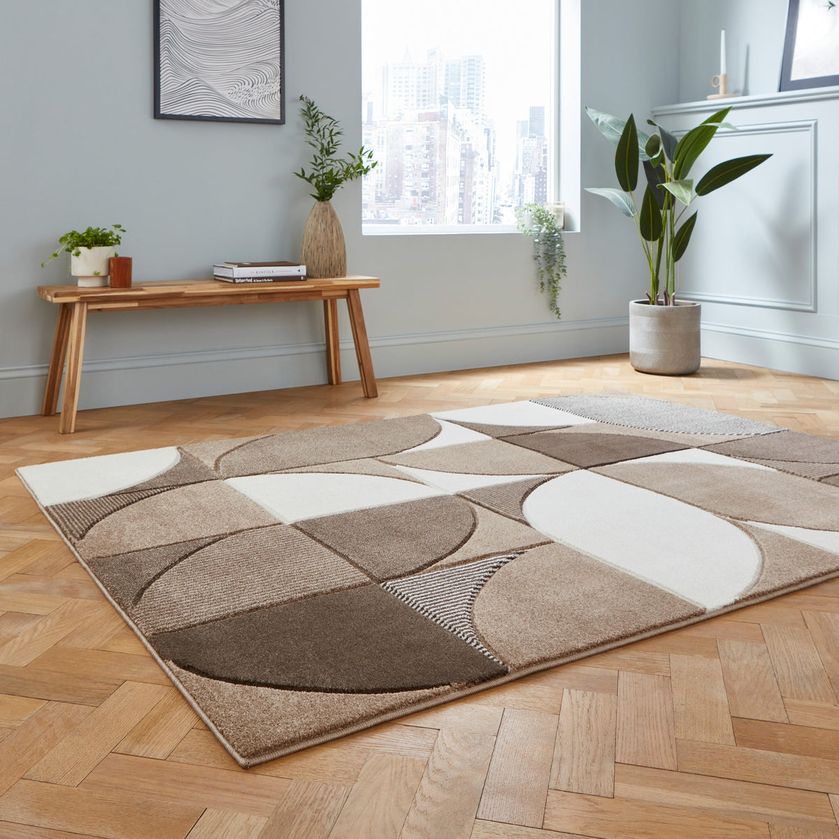 Regis Geometric Leaf Rug