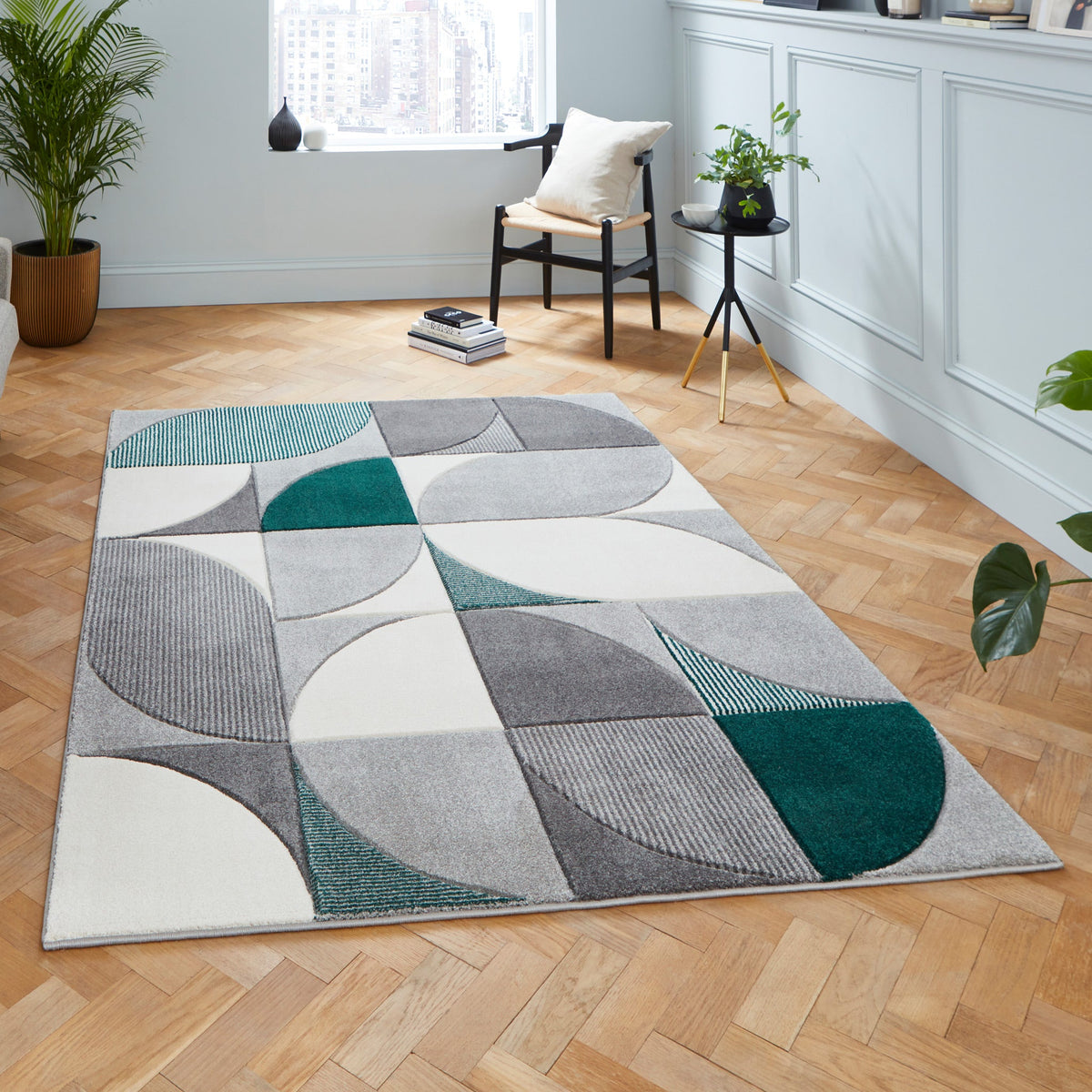 Regis Geometric Leaf Rug