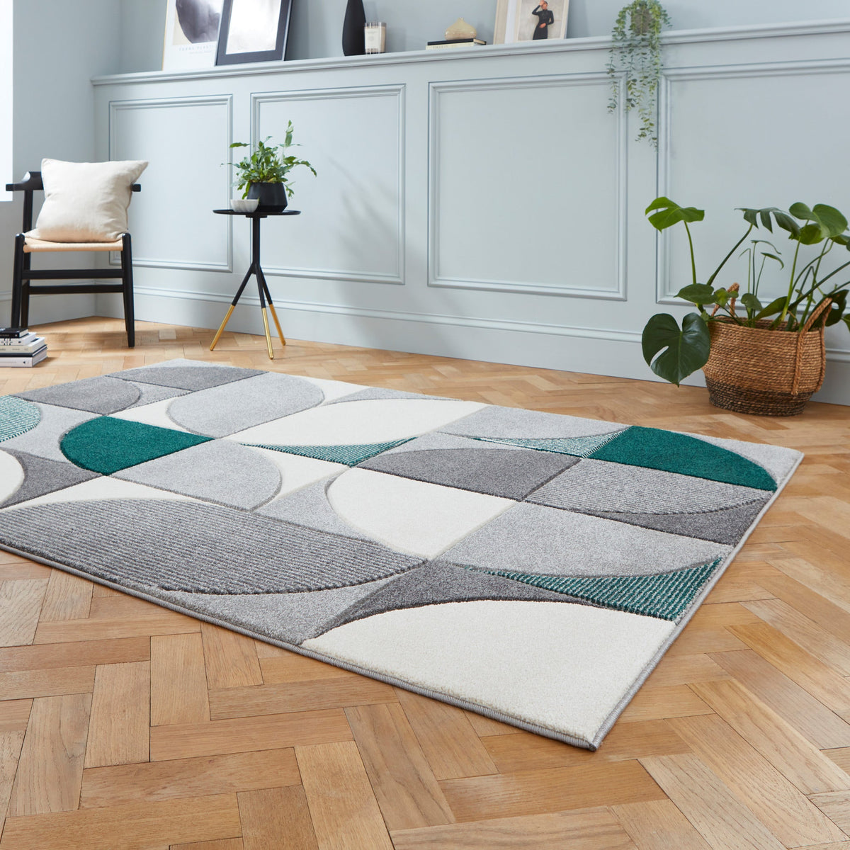 Regis Geometric Leaf Rug