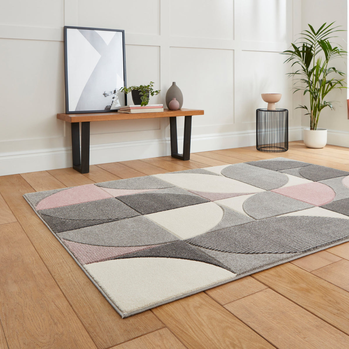 Regis Geometric Leaf Rug