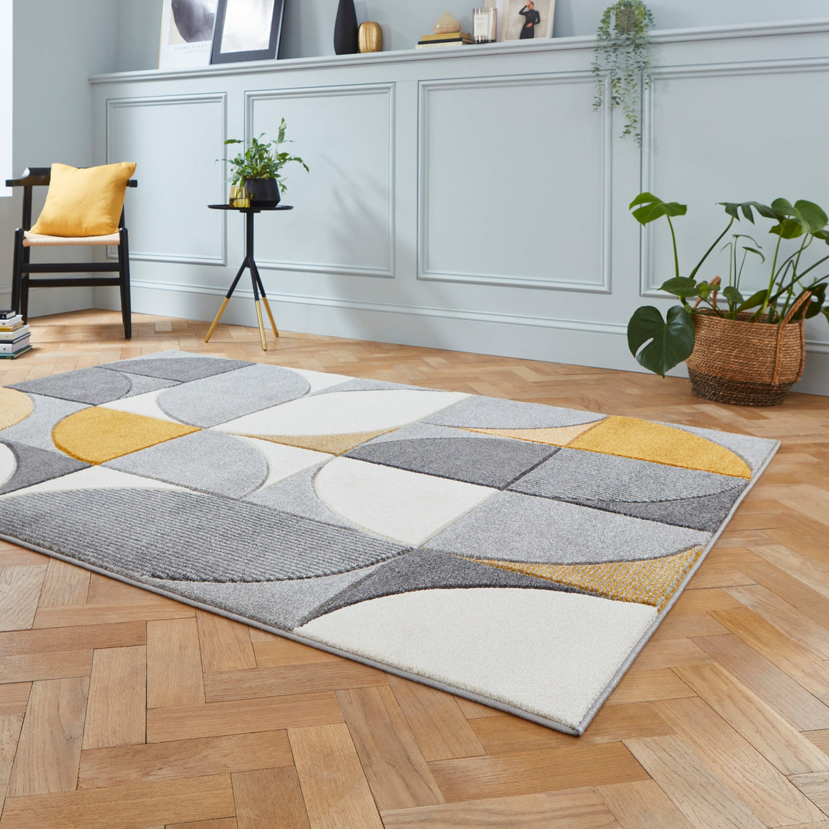 Regis Geometric Leaf Rug
