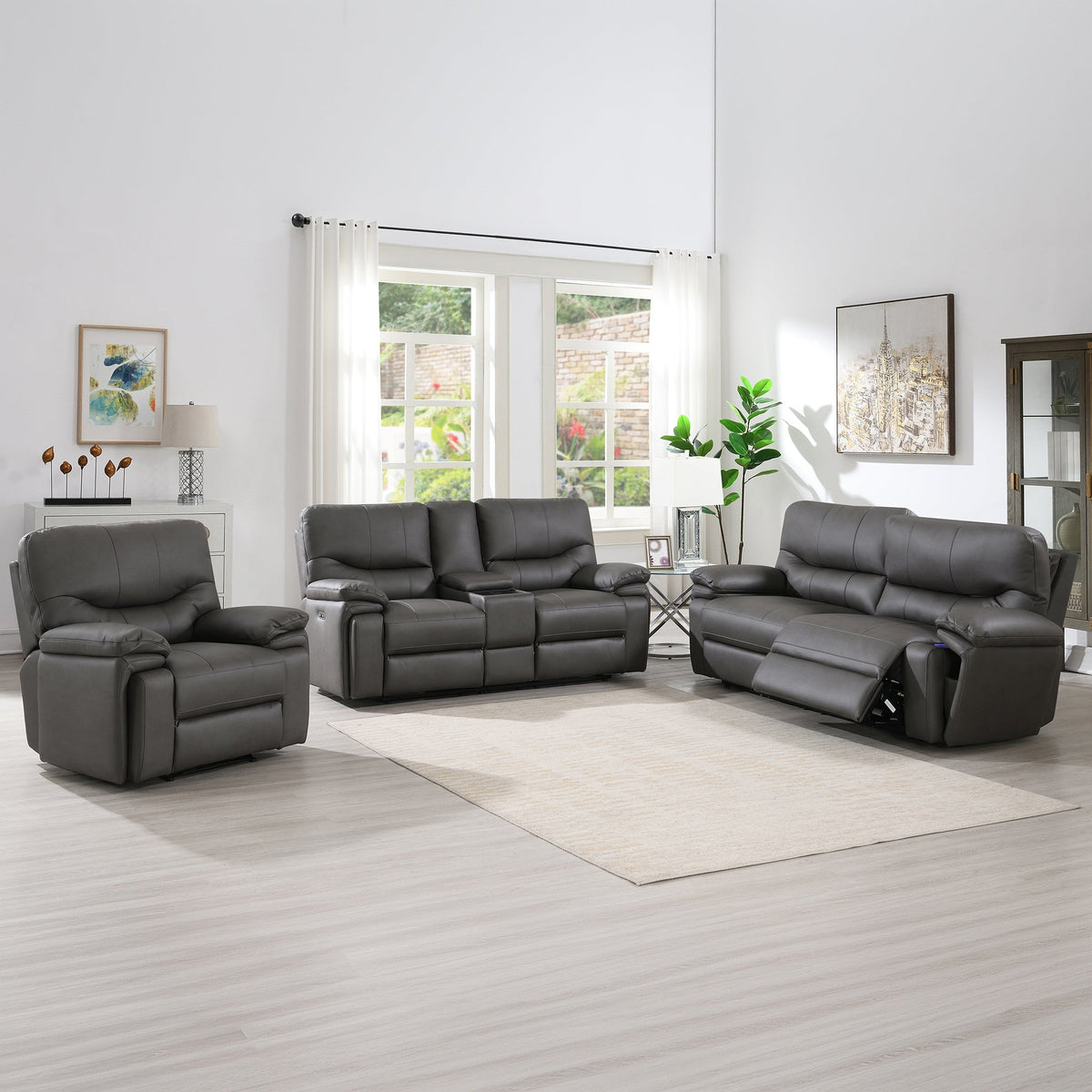 Cooper Tech Dual Power Recliner Armchair