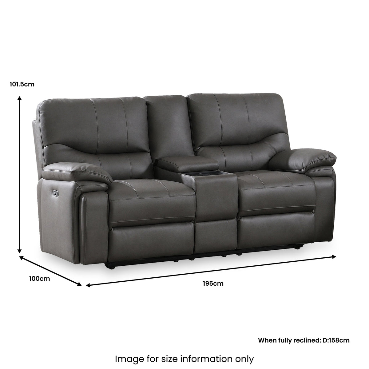 Cooper Tech Dual Power Recliner 2 Seater Sofa with Console