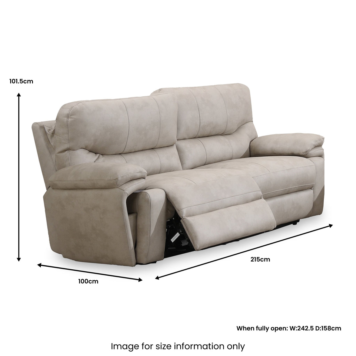 Cooper Tech Dual Power Recliner 2 Seater Sofa with Console