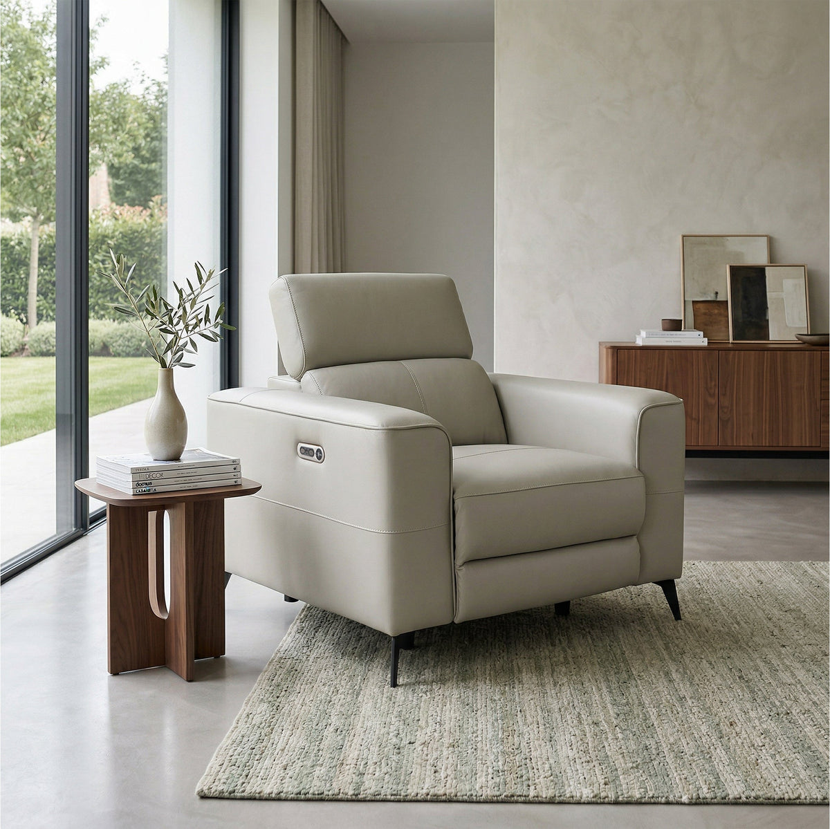 Radford Leather Dual Power Recliner Armchair