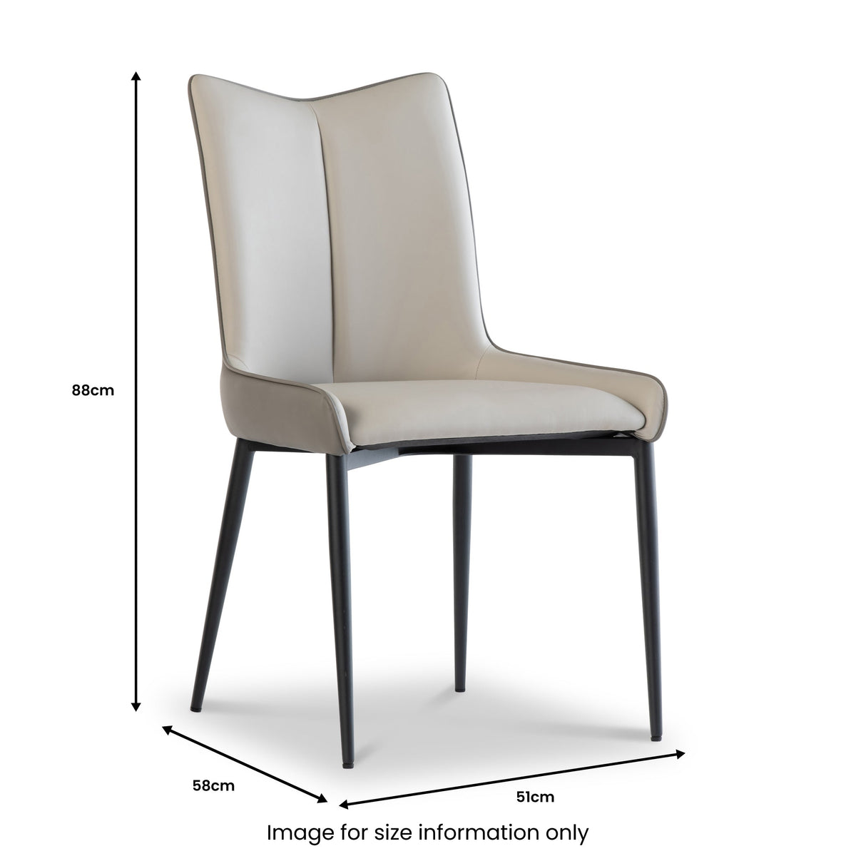 Stefan Faux Leather Curved Dining Chair