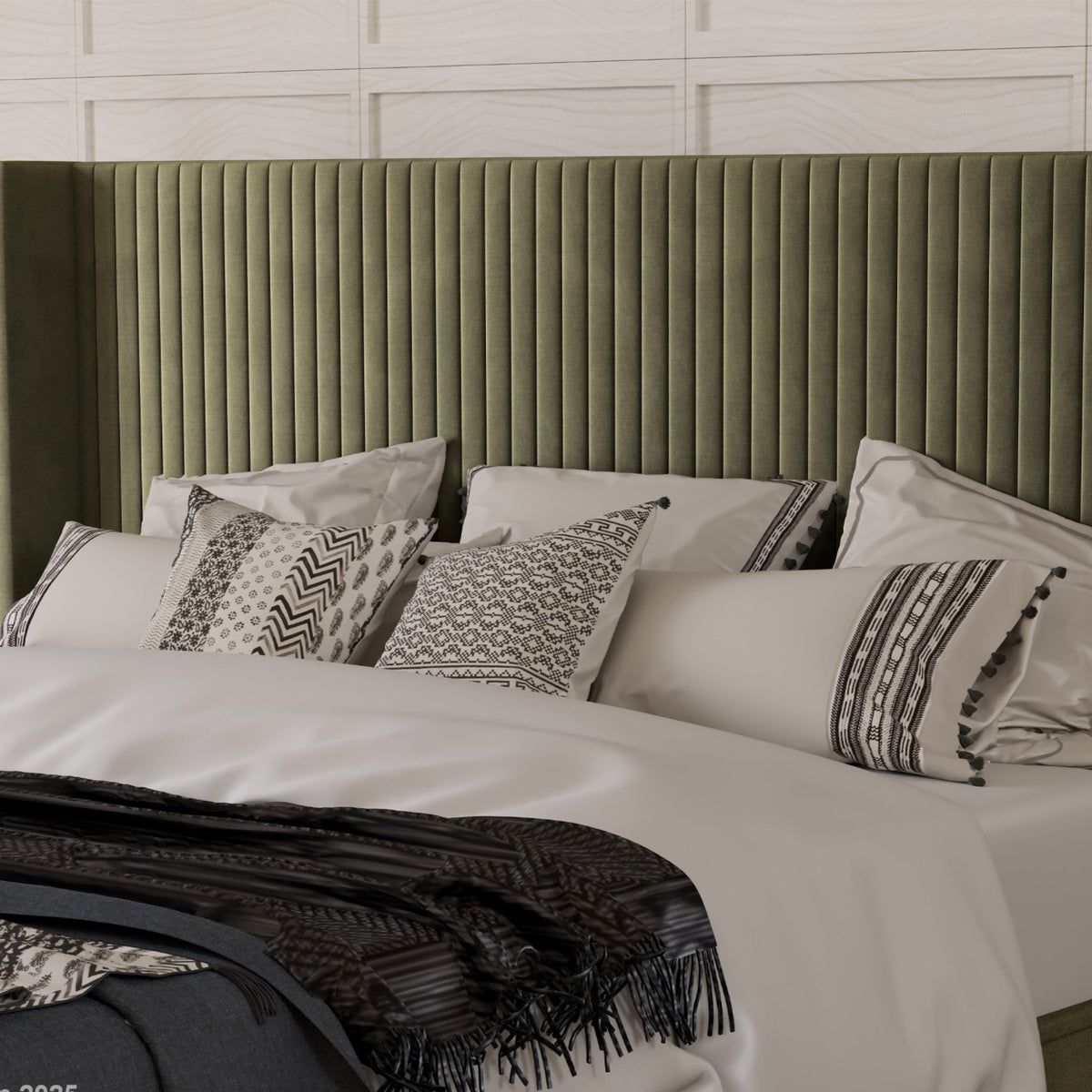 Princeton Slim Pleat Ottoman Bed Frame