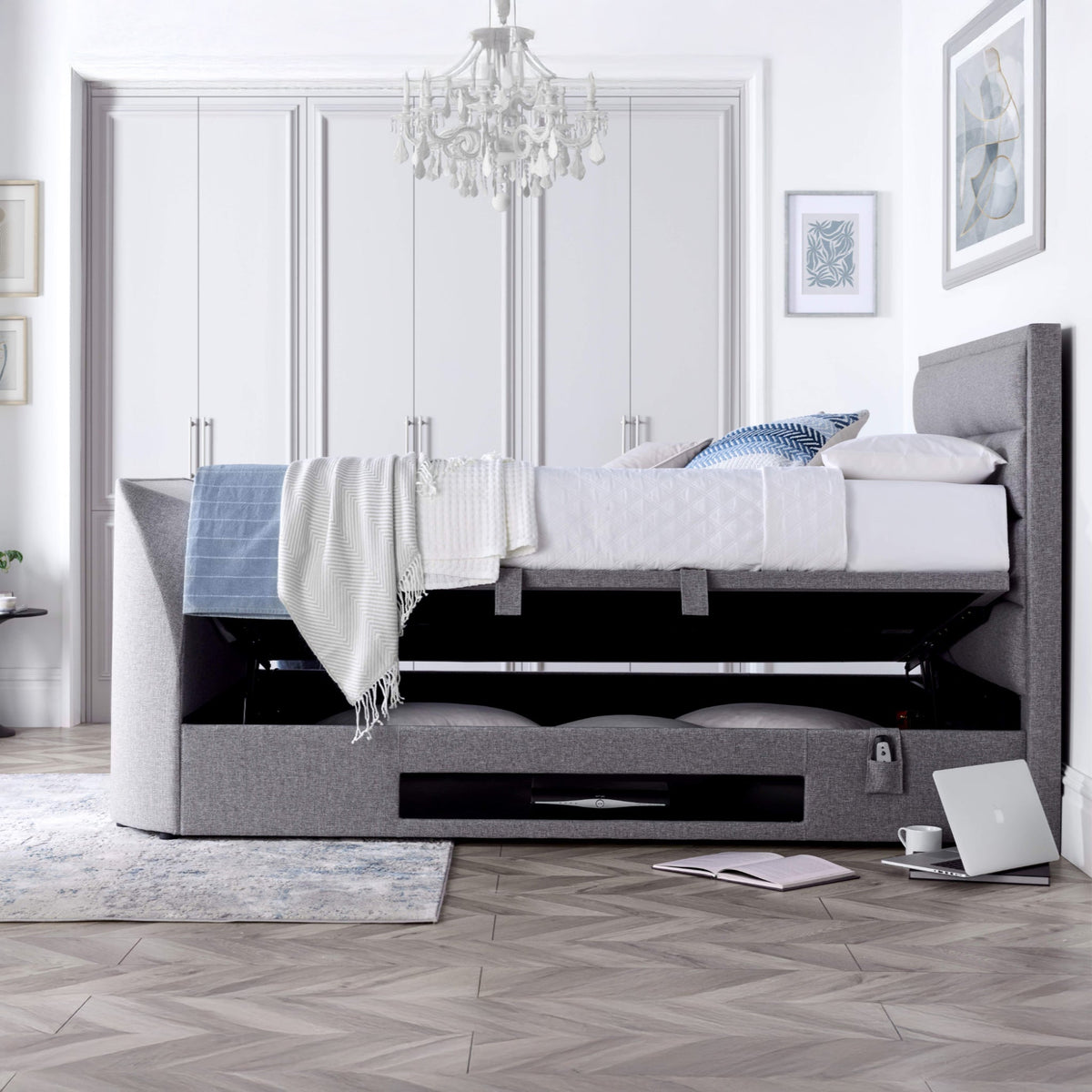 Belisse TV Ottoman Bed Frame