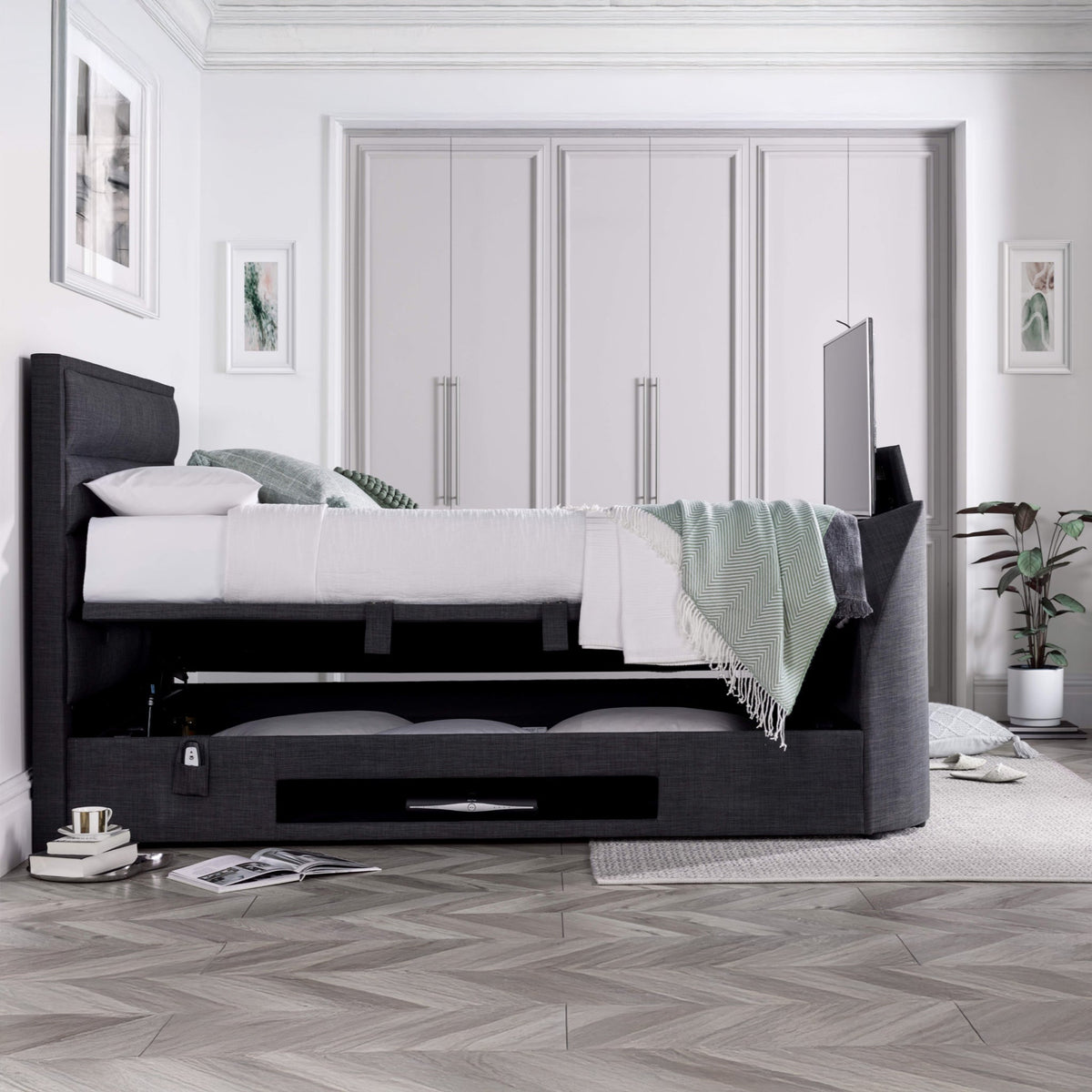 Belisse TV Ottoman Bed Frame