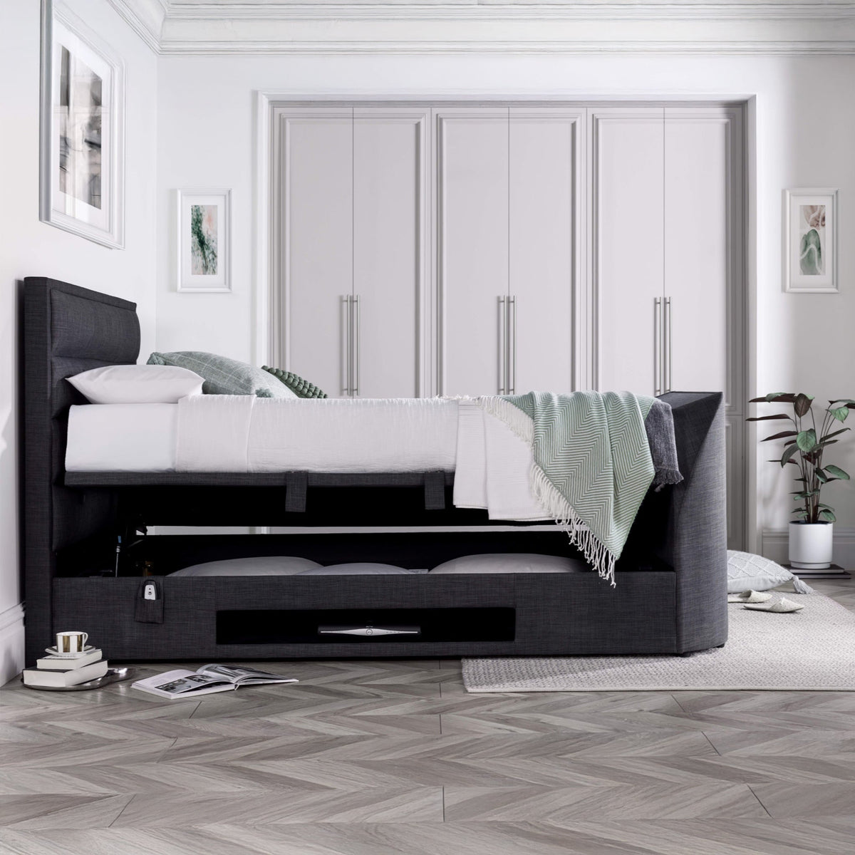 Belisse TV Ottoman Bed Frame