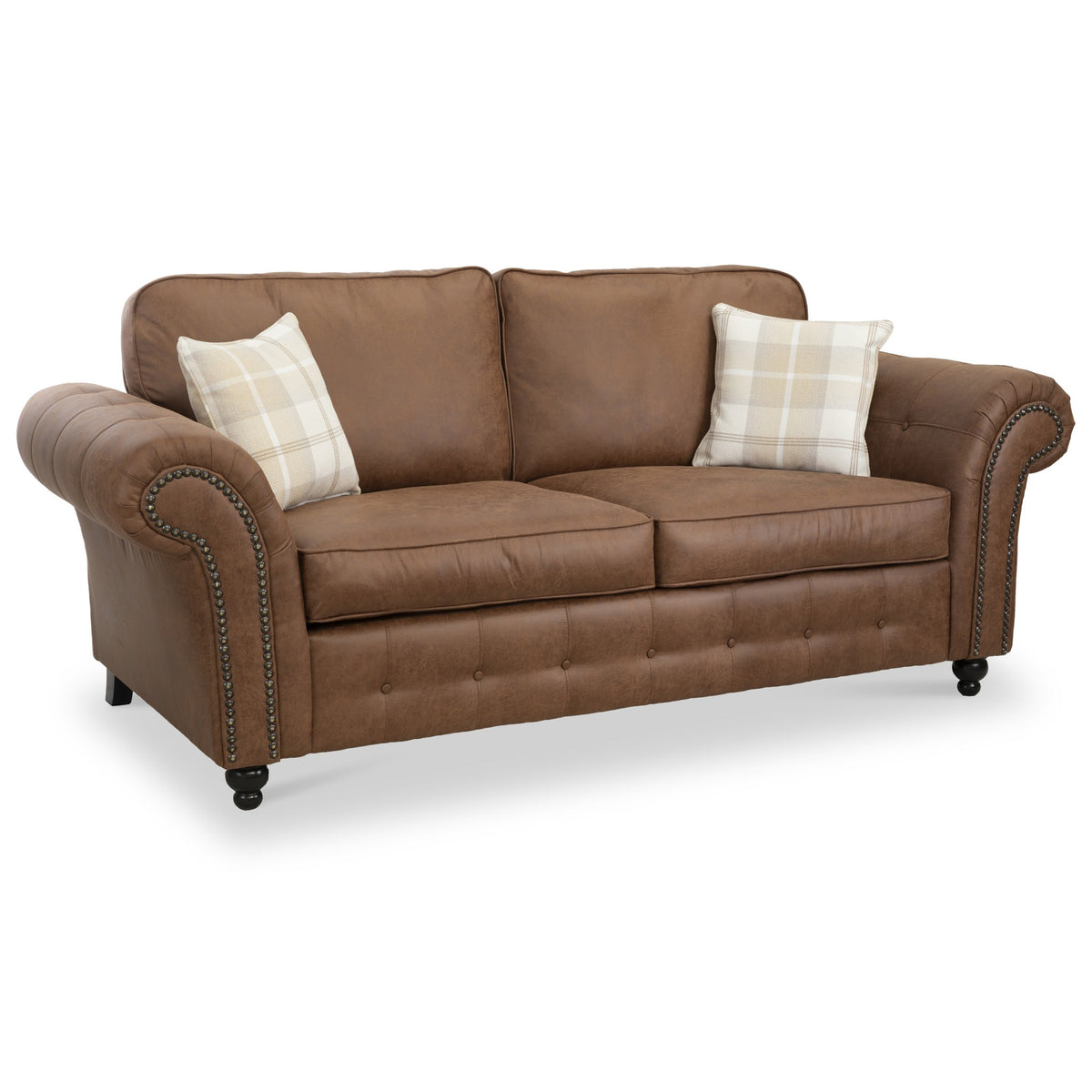 Edward Faux Leather 3 Seater Sofa