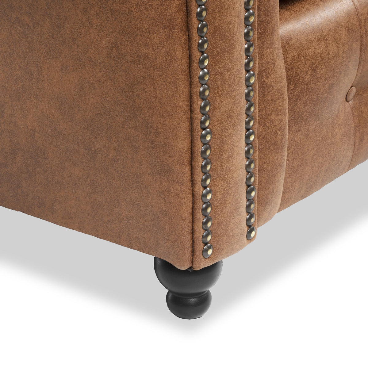 Edward Faux Leather 3 Seater Sofa