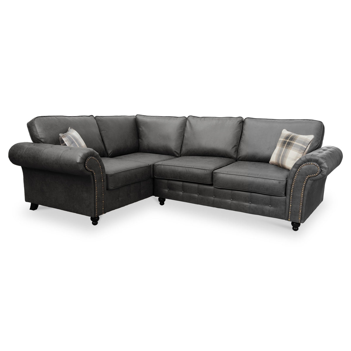 Edward Faux Leather Corner Sofa