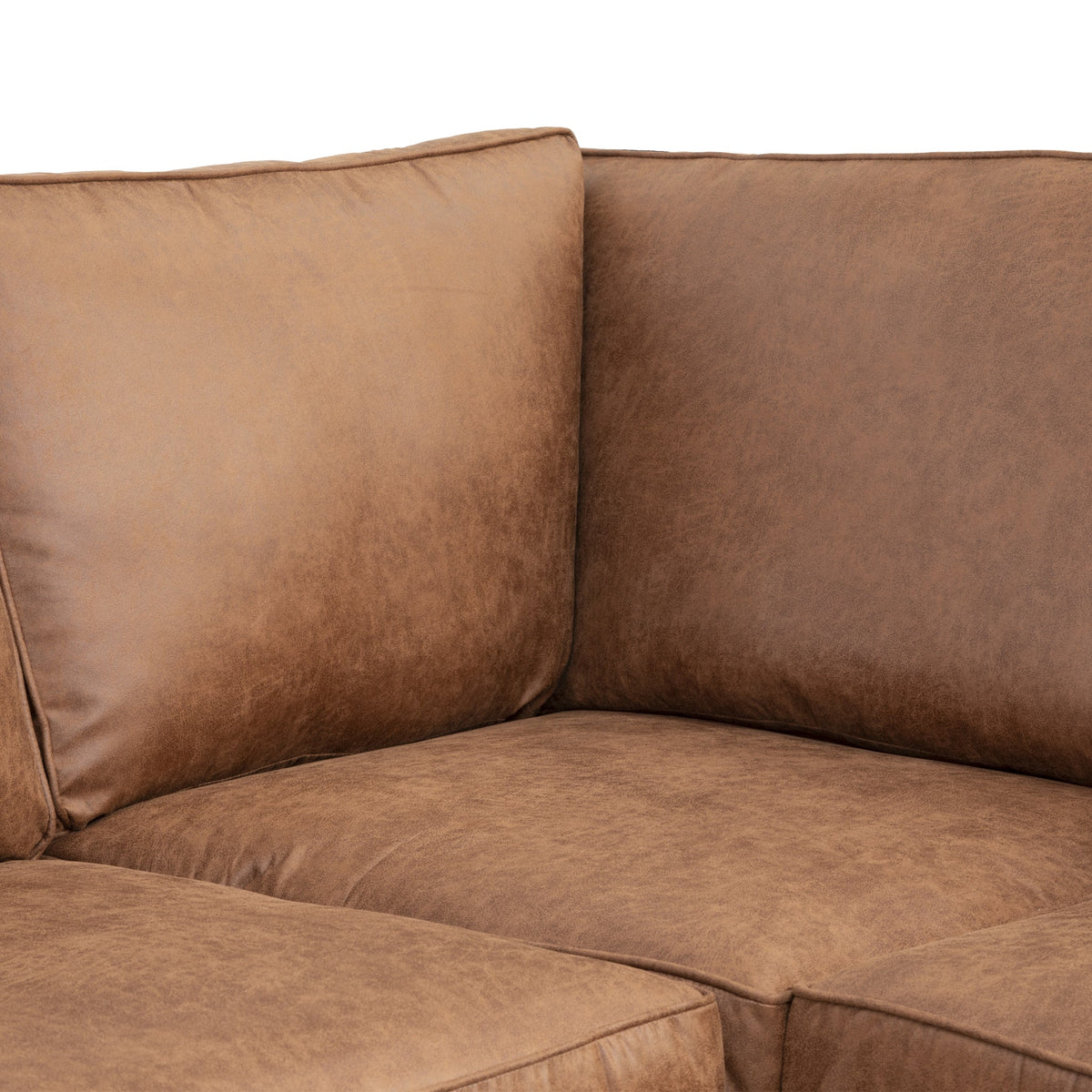 Edward Faux Leather Corner Sofa