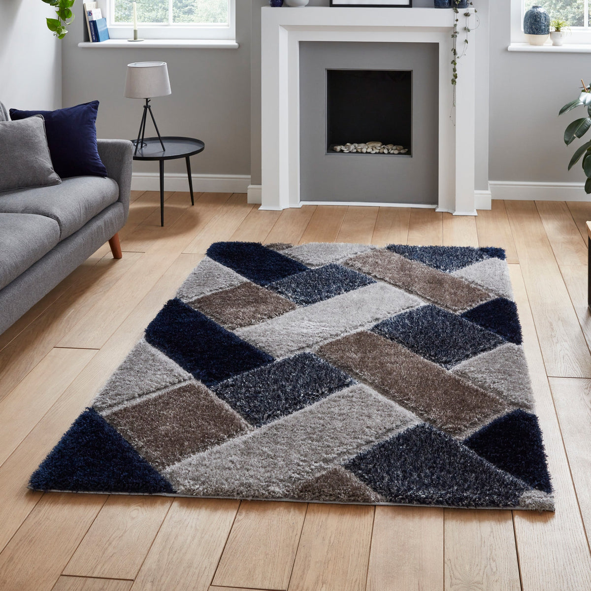 Lennox Geometric Shaggy Rug