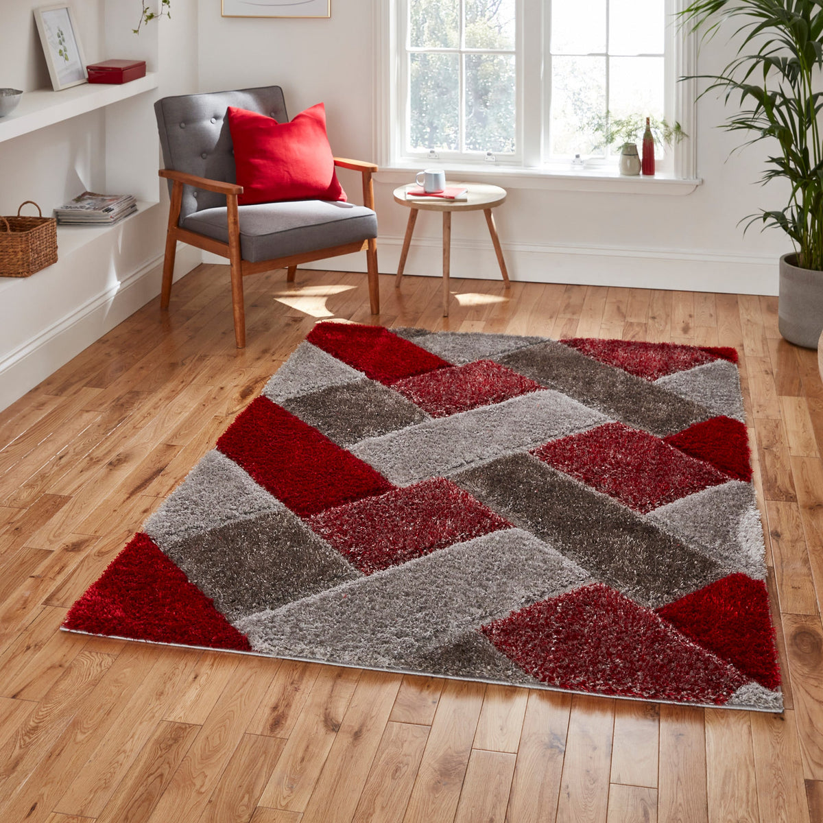 Lennox Geometric Shaggy Rug