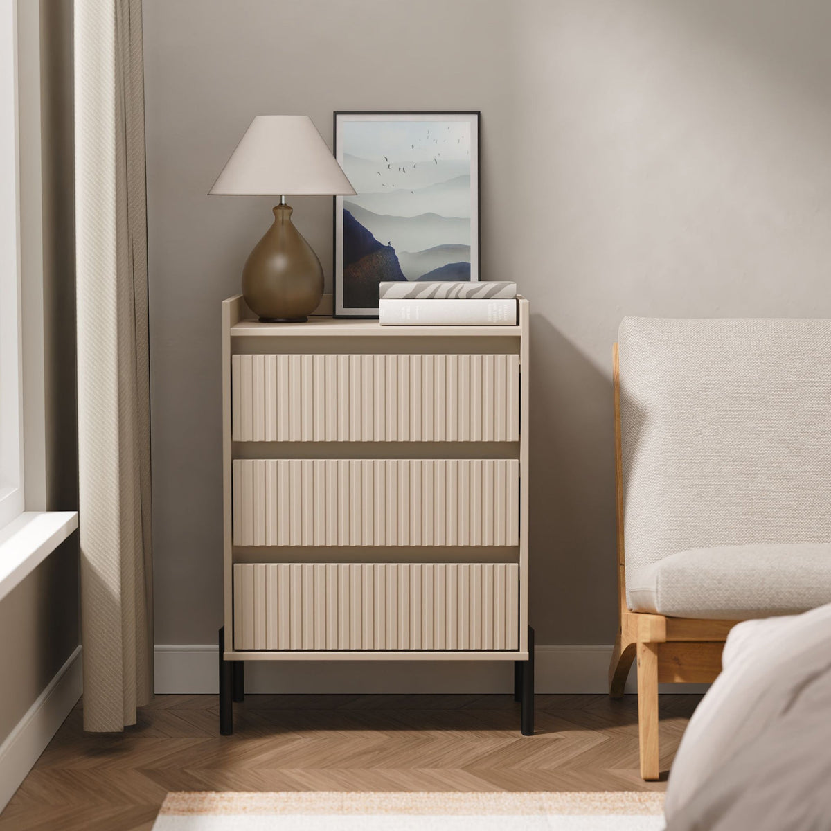 Kenton 3 Drawer Compact Chest