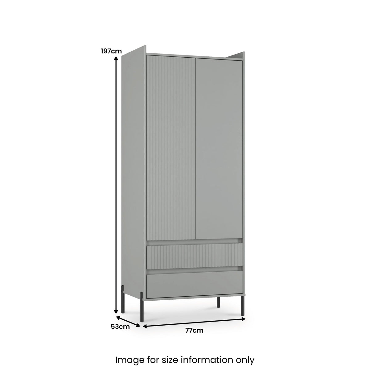 Kenton Double Wardrobe With Drawers