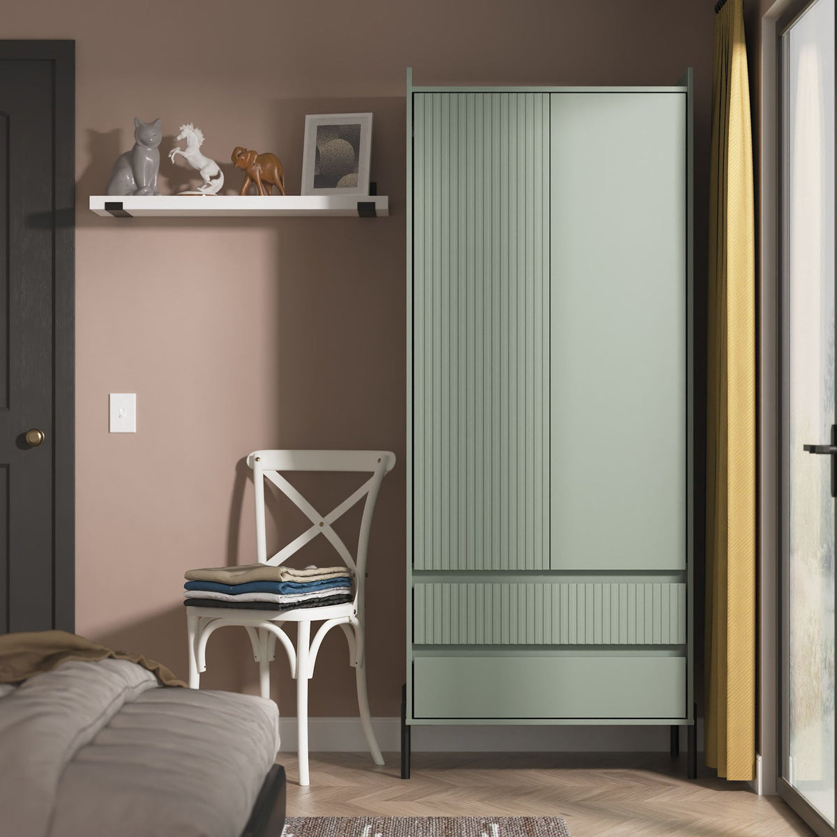 Kenton Double Wardrobe With Drawers