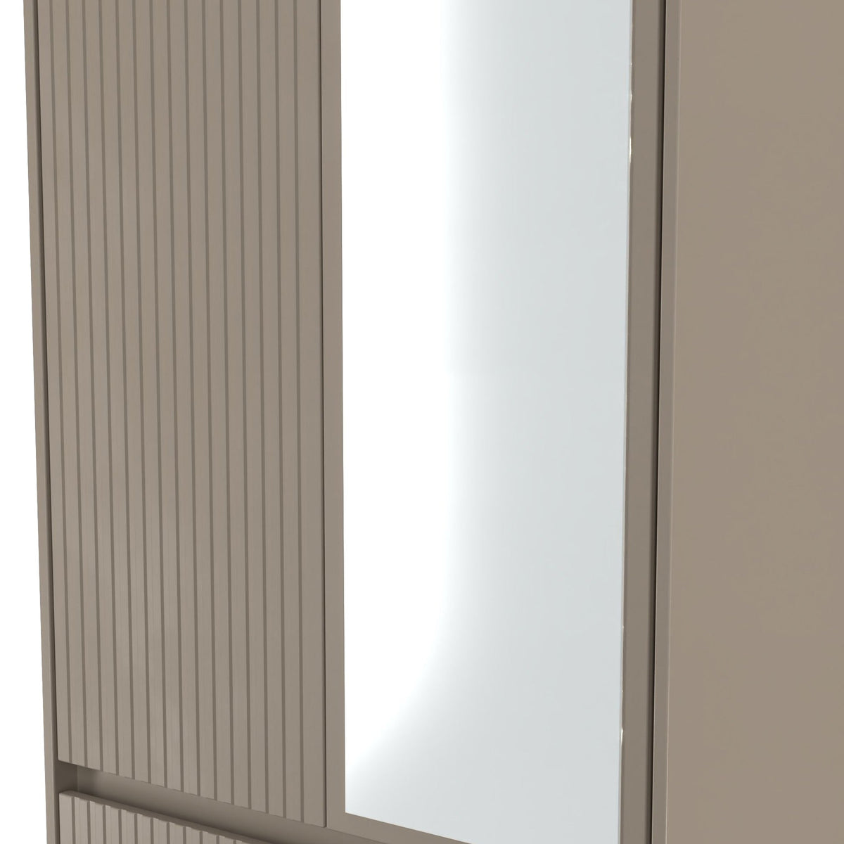 Kenton Double Mirrored Wardrobe With Drawers