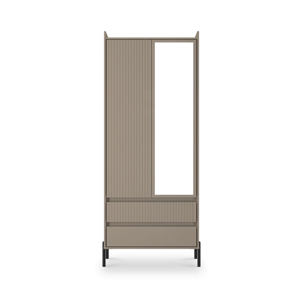 Kenton Double Mirrored Wardrobe With Drawers