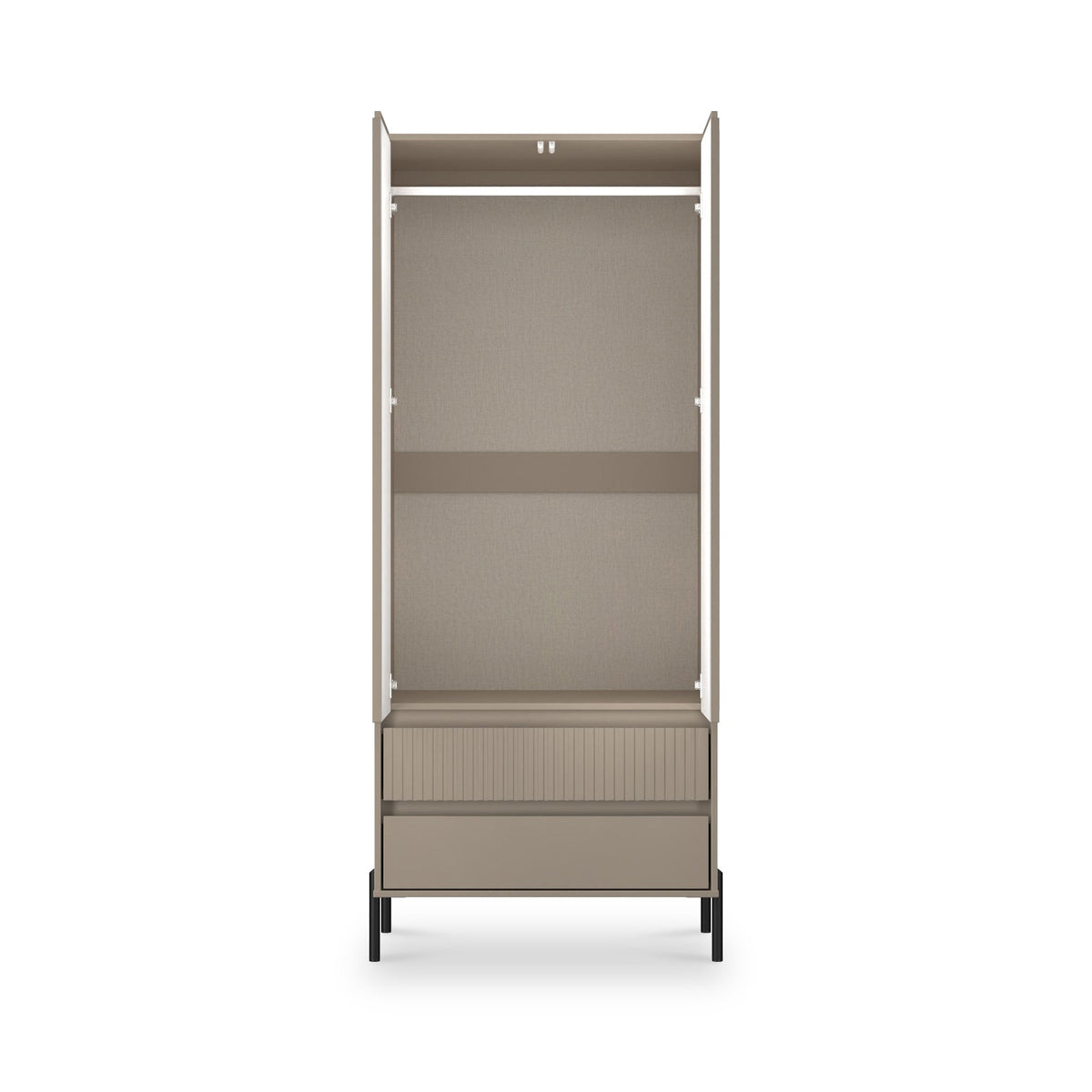 Kenton Double Mirrored Wardrobe With Drawers