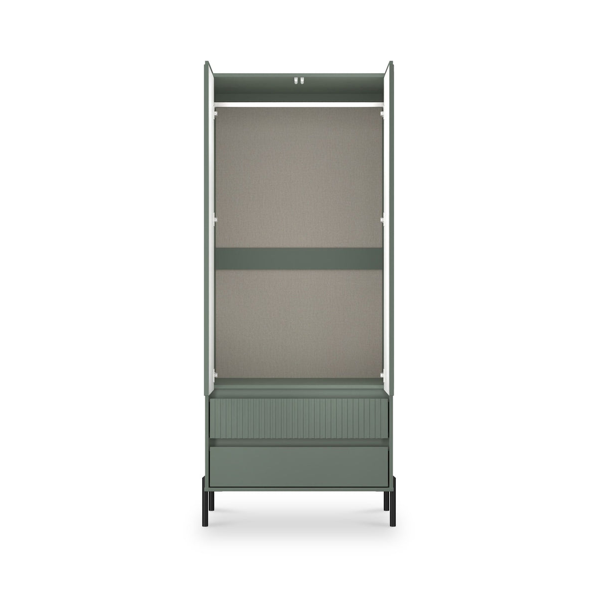 Kenton Double Mirrored Wardrobe With Drawers