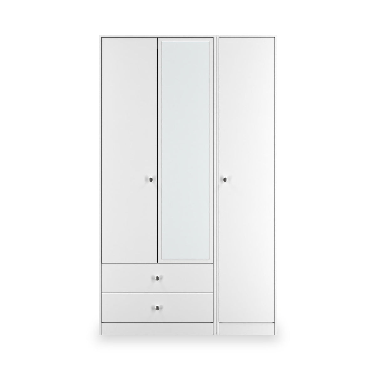 Bennet Tall Triple 2 Drawer Mirrored Wardrobe