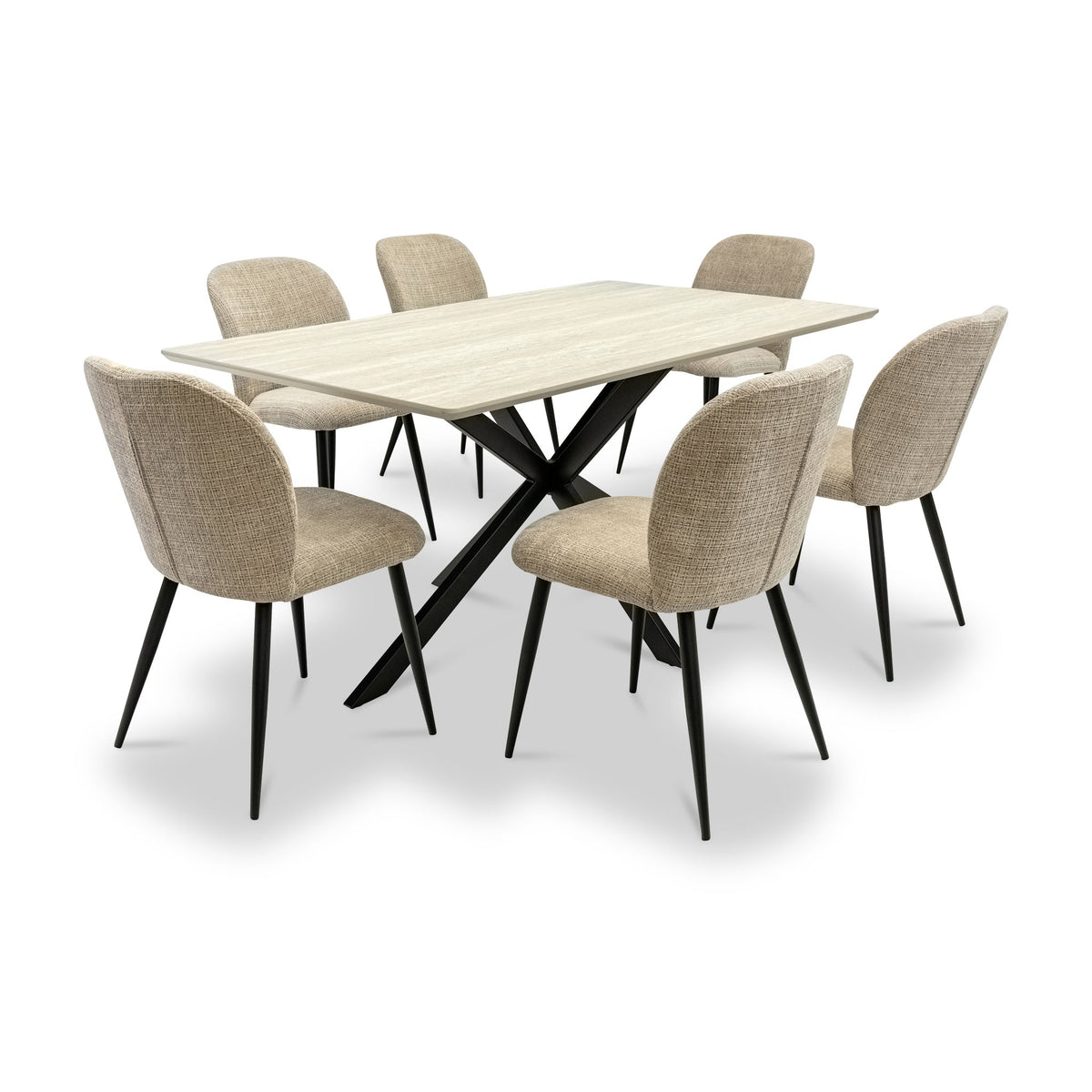 Mirella Textured Fabric Dining Chair