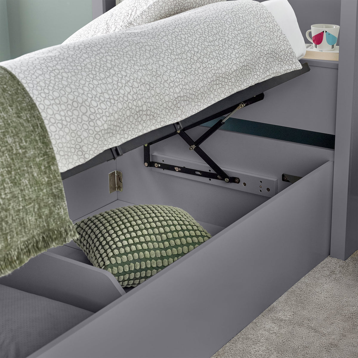 Cooper Wooden Ottoman Storage Bed Frame