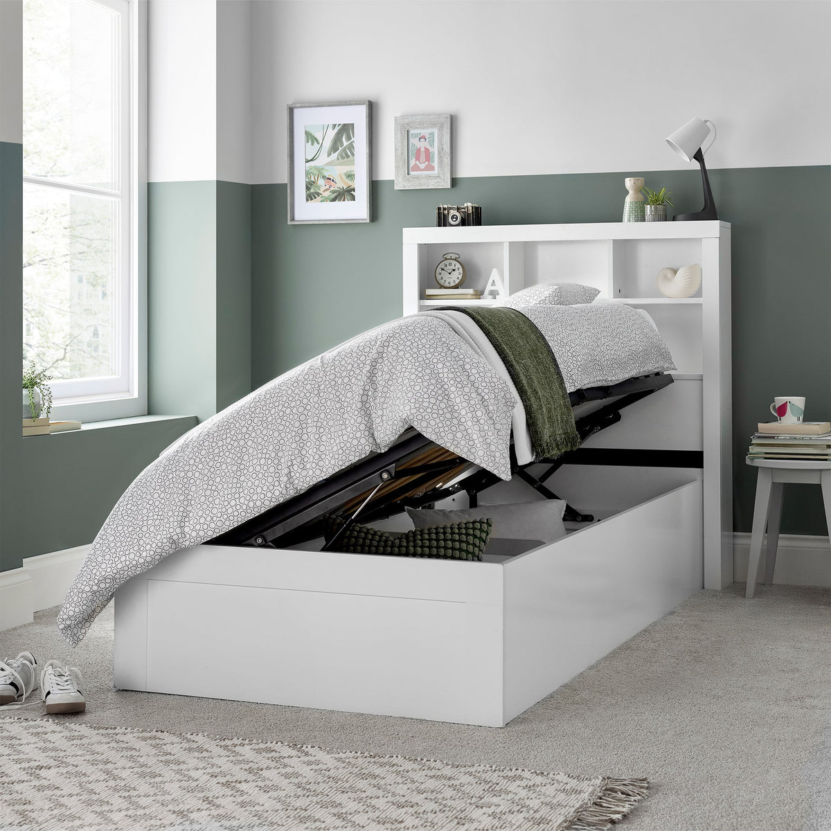 Cooper Wooden Ottoman Storage Bed Frame