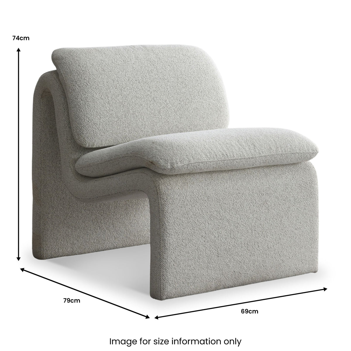 Celeste Sleek Curved Accent Chair