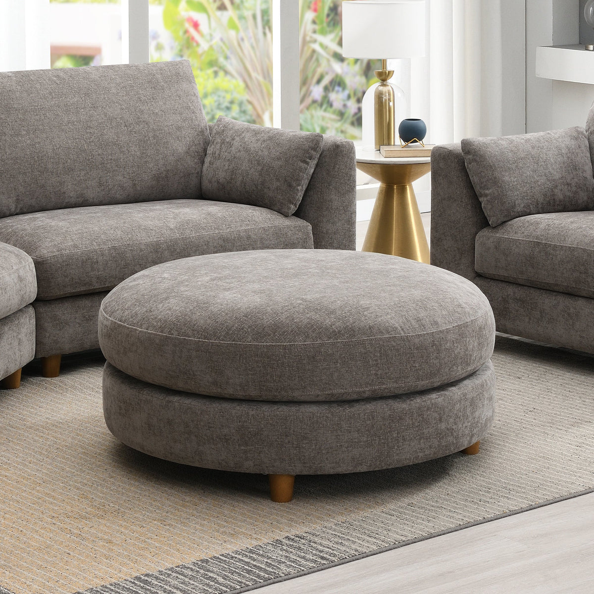 Avier Round Footstool