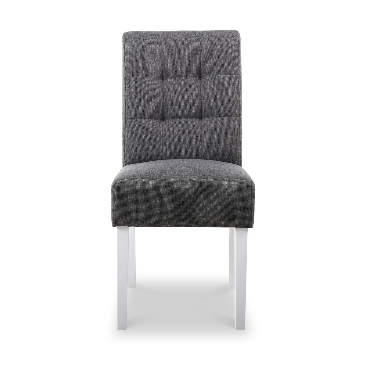 Pryder Faux Linen Dining Chair with White Legs