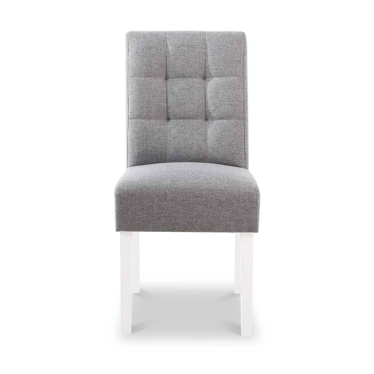 Pryder Faux Linen Dining Chair with White Legs