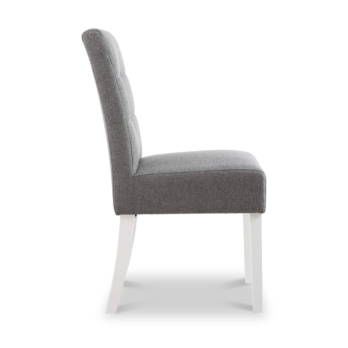 Pryder Faux Linen Dining Chair with White Legs