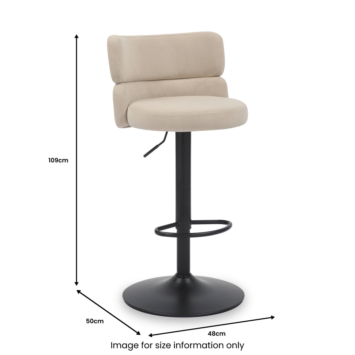 Clayden Brushed Velvet Bar Stool