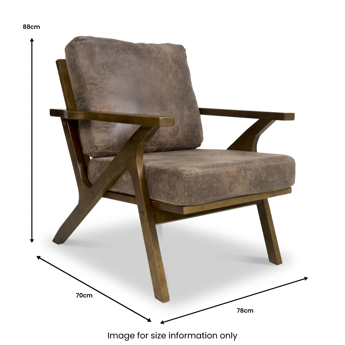 Duke Faux Suede Retro Accent Chair