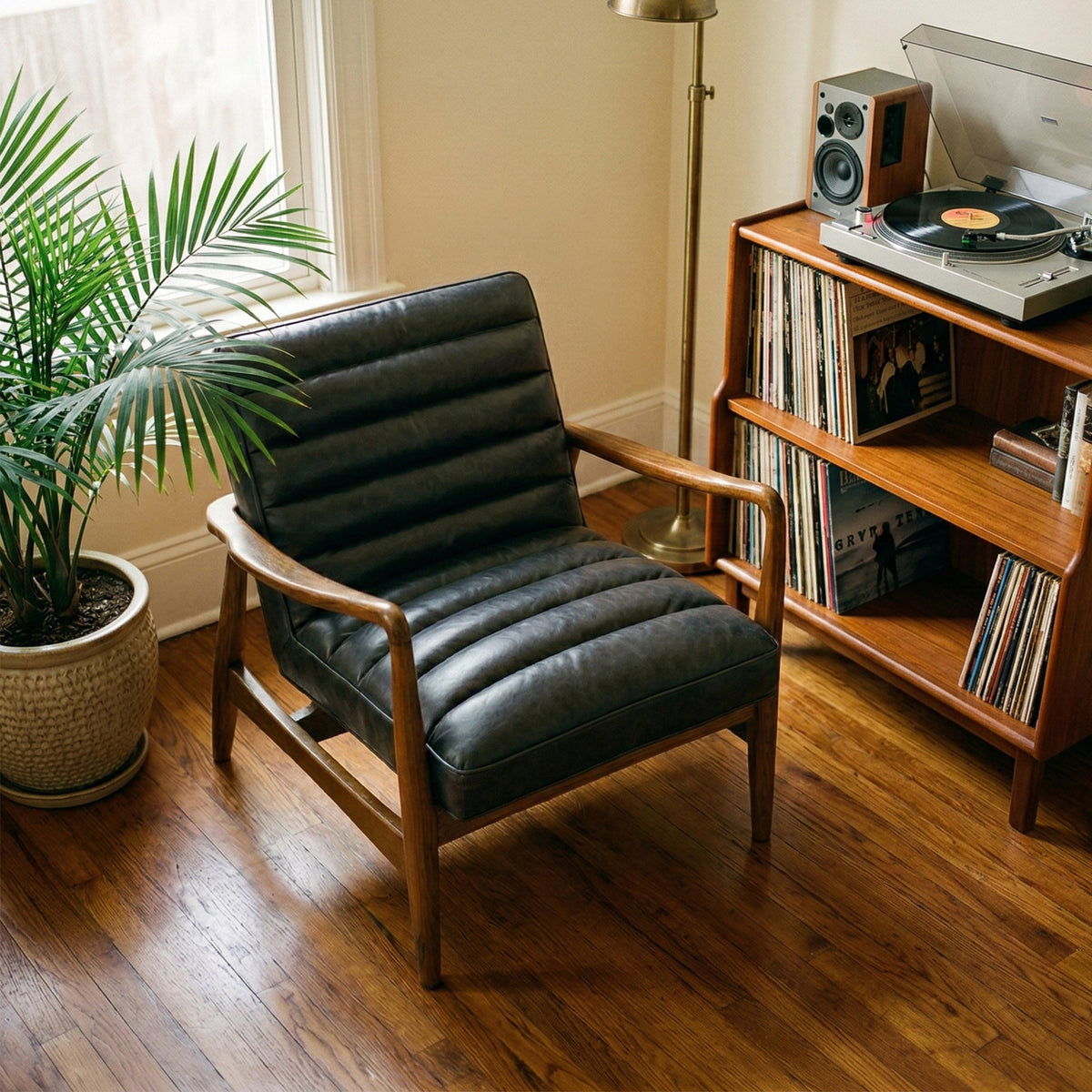 Kingsley Faux Leather Accent Chair
