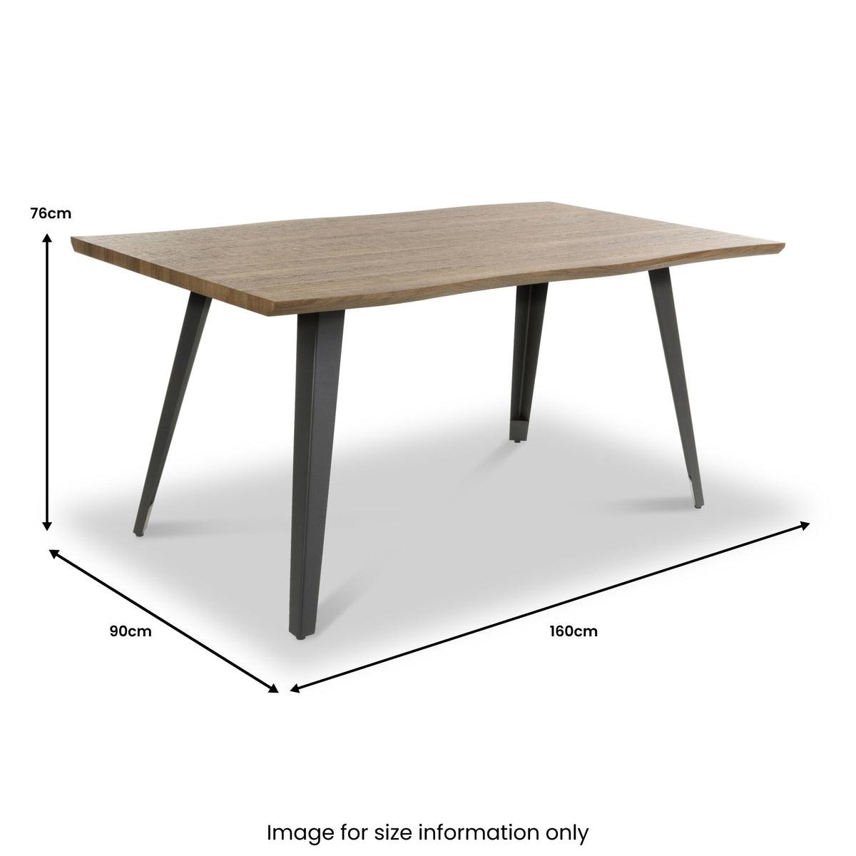 Crawley 160cm Natural Curve Dining Table