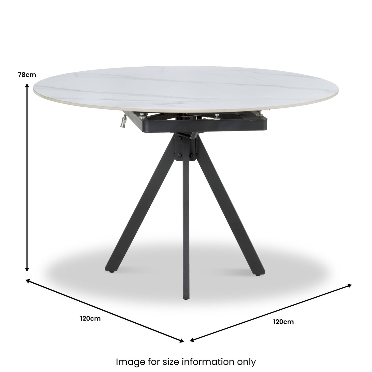 Acklam 120cm Extending Round Dining Table