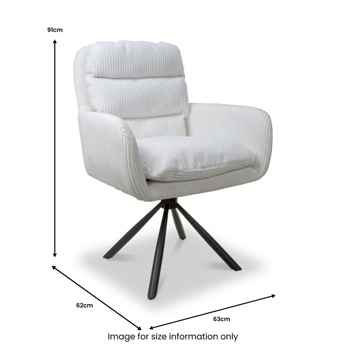 Cassey Corduroy Swivel Chair