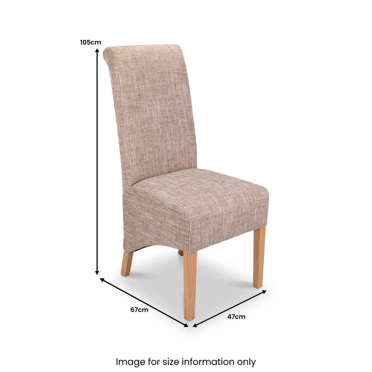 Genna Tweed Fabric Dining Chair